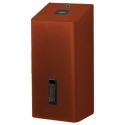 SanTRAL® Plus STU 1 Toilettenpapierspender, ca. 650 Blatt, Papierspender ideal zur hygienischen Einzelblatt-Entnahme, Farbe: kupfer metallic, P CR