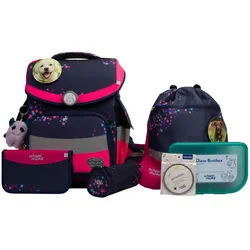 School-Mood Timeless Pro 7-tlg. Schulranzenset Leni (Hund)
