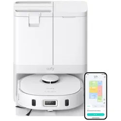 eufy Saugroboter X10 Pro Omni, ohne Beutel, App-Steuerbar, Hindernissensor, Rückkehr zur Station, Wischfunktion weiß