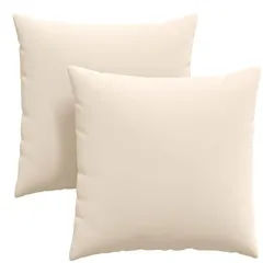 vidaXL Sitzauflage Sofakissen 2 Stück Beige 80 x 80 cm Stoff, (2 St) beige