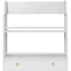 Raumhirsch Furniture Wandregal Royal Timeless White – Regal mit Schublade & königlichem Design weiß