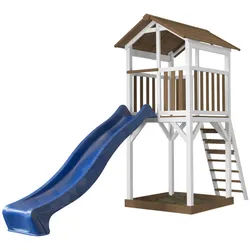 Ambia Garden Axi Beach Tower , Blau, Braun, Weiß , Holz , Zeder , 111.20x241.90x349 cm , Fsc, EN 71 , Freizeit & Co, Gartenspielzeug, Spielhäuser