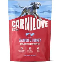 CARNILOVE Active Dog Lachs & Pute für junge Hunde großer Rassen 1,5kg