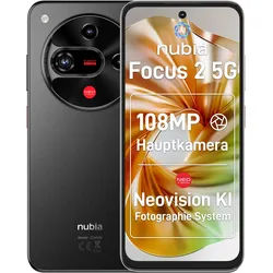 NUBIA Smartphone "nubia Focus 2 5G", Energieeffizienz: B (A-G), schwarz, 256 GB, Mobiltelefone