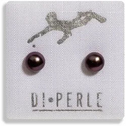 Adelia ́s Paar Ohrstecker Damen Perlenschmuck 585 Gelbgold Süsswasser Perlen Ohrstecker, Damen Perlenschmuck schwarz