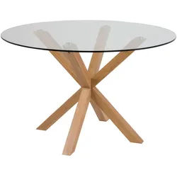 Mid.you Esstisch , Klar , Glas , rund , 119x75.5x119 cm , Reach , Esszimmer, Esszimmerserien