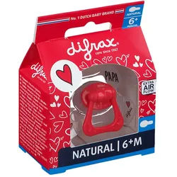 difrax® Schnuller Natural +6 Monate - I Love Papa