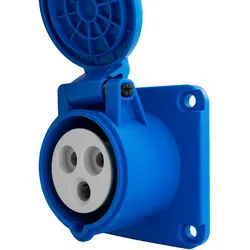 Einbausteckdose CEE 230V Camping 16A 3P 70x70 mm VDE TP Caravan Steckdose Electric 3120-321-0970