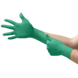 Ansell Einmalhandschuhe TouchNTuff® 92-605, Schutzhandschuh bietet Schutz vor gefährlichen Chemikalienspritzern, 1 Packung = 100 Stück, Größe 9,5 - 10
