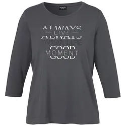 VIA APPIA DUE Print-Shirt (1-tlg) Große Größen grau 46