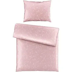 Bio:Vio Bettwäsche , Rosa , Textil , Abstraktes , 140x200 cm , pflegeleicht, atmungsaktiv, schadstoffgeprüft , Heimtextilien, Bettwäsche & Leintücher, Bettwäsche, Satin-Bettwäsche