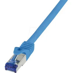LOGILINK C6A016S - Patchkabel Ultraflex, Cat.6A, S/FTP, blau, 0,25 m