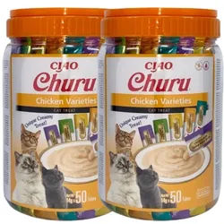 INABA Churu Diet für Katzen - Mix mit Huhn 2x(50x14g)