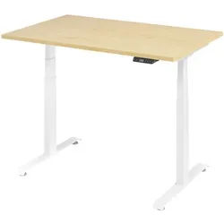 BaseLite Schreibtisch höhenverstellbar (elektisch) »Base« 120 cm Gestell weiß weiß, 120x129.5x80 cm