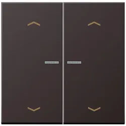 JUNG HOME Taster 2fach, mit Pfeilsymbolen, Aluminium lackiert, Serie LS, dark