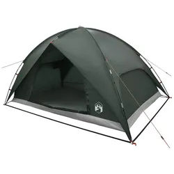 vidaXL Kuppelzelt Campingzelt mit Regenhaube wasserdicht Kuppel Olivegrün, (1 tlg) grün