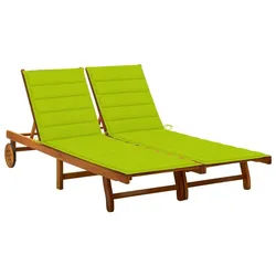 vidaXL Gartenliege 200 x 123 x 85 cm Doppelliege Gartenliege 2-Personen Sonnenliege Rolll bunt