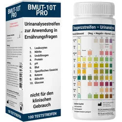 Bmut 10in1 Gesundheitstest Urintest in Ernährungsfragen Teststreifen 100 St