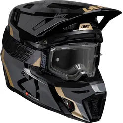 Leatt 8.5 2025 Motocross Helm mit Brille, schwarz-grau-gold, Größe 2XL für Männer