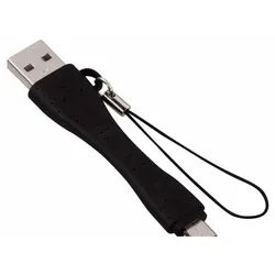 Hama 6cm Lade-Kabel Kurz Daten-Kabel Micro-USB Adapter Smartphone-Kabel, Micro-USB, USB, Kurz schwarz