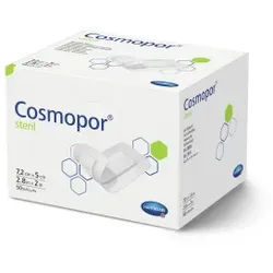 Cosmopor® Steril Wundverband 7,2 x 5 cm, hypoallergen, Selbstklebender Wundverband mit nicht verklebendem Mikro-Netz, 1 Karton = 20 Packungen à 50 Stück