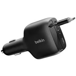 BOOSTCHARGE 75W Car Charger with Retractable USB-C Cable