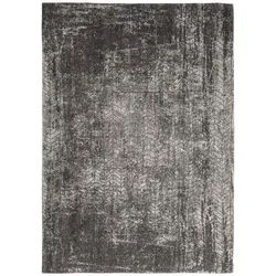 Louis De Poortere Teppich Harlem Contrast Mad Men Jacob's Ladder 200/280 cm , Schwarz , Textil , Beton Optik, Stein Optik, Holz Optik , 200x280 cm , ISO 9001 , in verschiedenen Größen erhältlich, pflegeleicht, rutschfeste Unterfläche, für Fußbodenheizung geeignet, UV-beständig, waschbar , Teppiche und Böden, Teppiche
