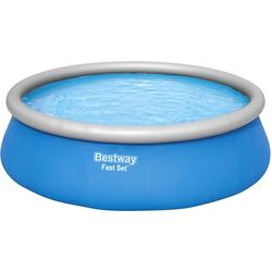 Bestway® Fast SetTM Aufstellpool-Set mit Filterpumpe Ø 457 x 122 cm, blau, rund