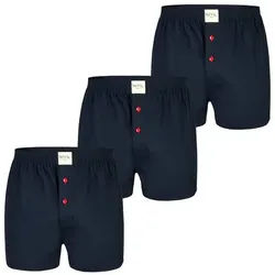 Phil & Co. Boxer Uni (3-St) unterhose unterwäsche boxershort blau XXL