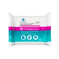 Dr. Schumacher PROFESSIONAL@home Flächendesinfektionstücher, Aldehydfreie Schnelldesinfektionstücher zur Flächendesinfektion, 1 Flowpack = 30 Tücher
