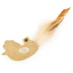 Canadian Cat Company Tier-Intelligenzspielzeug Katzenspielzeug Duft-Kissen aus Leder mit Katzenminze, Huhn beige