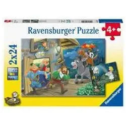 Ravensburger Puzzle Ravensburger Kinderpuzzle - 05719 Märchenstunde - 2x24 Teile Puzzle..., 24 Puzzleteile
