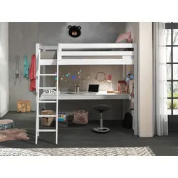 Vipack Hochbett , Weiß , Holz , Kiefer , Höhe ca. 20 cm , 140x200 cm , Babymöbel & Kindermöbel, Kinderzimmer & Jugendzimmer, Kinderbetten, Hochbetten