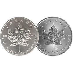 1 Unze Silber Maple Leaf diverse Jahrgänge