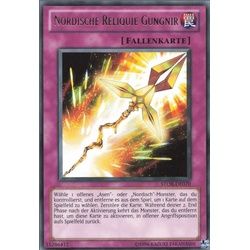 ReCollectibles Sammelkarte YuGiOh Karte Nordische Reliquie Gungnir deutsch, Yu-Gi-Oh! Karte STOR-DE070 Rare weiß