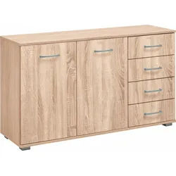 priess Kombikommode Barcelona mit 4 Schubkästen und Tür in 6 Farben beige 123 cm x 71 cm x 38 cm