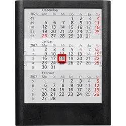 TEK 2026-2027SW - Tischkalender Einsteckkalender 2026/2027, schwarz
