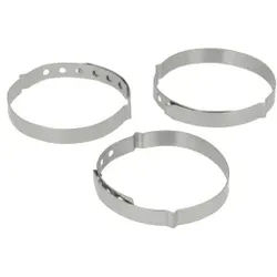 Metaltex Rouladenringe, verstellbar, Rouladenhalter aus hochwertigem Inox-Edelstahl, 1 Packung = 6 Stück, Ø 5,5 cm