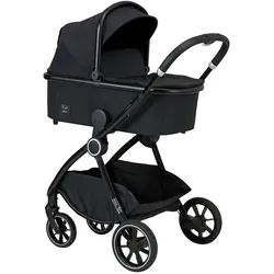 Hartan Kombikinderwagen , Schwarz , Textil , 62.5x108x86 cm , Feststellbremse, Fußstütze abklappbar, Federung, kugelgelagerte Räder, 5-Punkte-Gurt, für Babyschale geeignet, Griff in Lederoptik, Transportsicherung, Sitz umsetzbar, Einhand-Faltmechanismus, abnehmbarer Schutzbügel , Baby on Tour, Kinderwagen, Kombikinderwagen