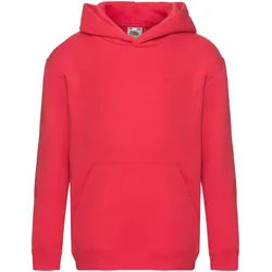Fruit of the Loom - Premium Kinder Hoodie - Red / 128
