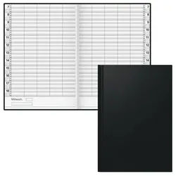 rido Reservierungsbuch Buchkalender »Ultraplan« A4 schwarz, 19x27.5 cm