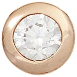 JOBO Runder Anhänger, rund 925 Silber roségold vergoldet mit Zirkonia goldfarben