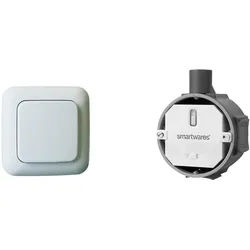smartwares Licht-Funksteuerung, für Wohnzimmer, Schlafzimmer, Küche, Kinderzimmer, Innen-Räume, Smart Home Funk-Schalter Set Einbauschalter & Wand-Taster weiß