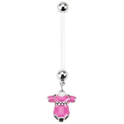 Order & Smile Schmuck Bauchnabelpiercing Schwangerschaft Piercing: PTFE Bauchnabelpiercing für Schwangere