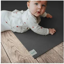 Sanosoft Spielmatte Krabbelmatte rutschfest Sanosoft® 80cm X 200cm Grau, Oeko-Tex 100 - Made in Germany grau 80 cm x 200 cm