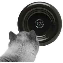 LucyBalu Futternapf DROP Katzennapf aus Porzellan - Hello Kitty Edition schwarz