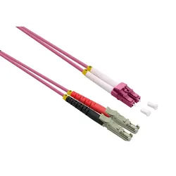 ROLINE LWL-Kabel duplex 50/125μm OM4, LSH/LC, LSOH, violett, 2 m