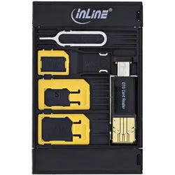 InLine SIM-BOX - Adapterkit für SIM-Karte für Handy, Tablet