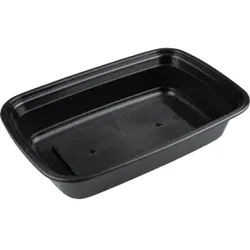 ABENA® Take-away-Schale, PP, ungeteilt, 360 ml, schwarz, Wiederverwendbare Schale für Take-away-Gerichte, 1 Karton = 8 Packungen à 50 Stück