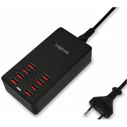 LOGILINK USB-Lader, PA0140, 8-fach, 44W, Tischgerät